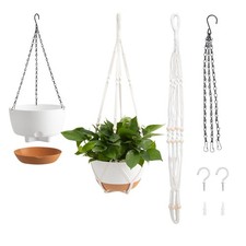 VEVOR Hanging Planters 10 Inch Self-Watering Flower Pot 2 Pack Indoor & Outdoor