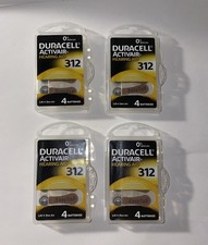 4 PACK Duracell Activar 312 Hearing Aid Batteries 16 BATTERIES TOTAL 