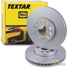 TEXTAR 2x BREMSSCHEIBE VORNE FÜR VW GOLF 5 6 7 8 SCIROCCO 3 TOURAN 1T T-ROC