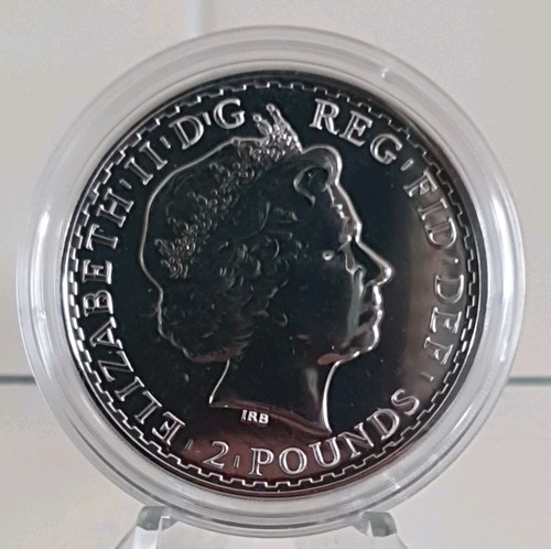 2014 BRITANNIA 1oz .999 FINE SILVER BULLION COIN GENUINE IN PROTECTIVE CAPSULE - Picture 5 of 5
