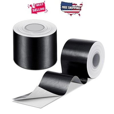 Adhesive Reflective Aluminum Foil Tape 2''x32.8ft Heat Shield Waterproof Black