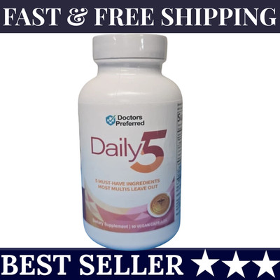 Doctors' Preferred Daily5 90 Vegan Capsules Dietary Supplement NEW.