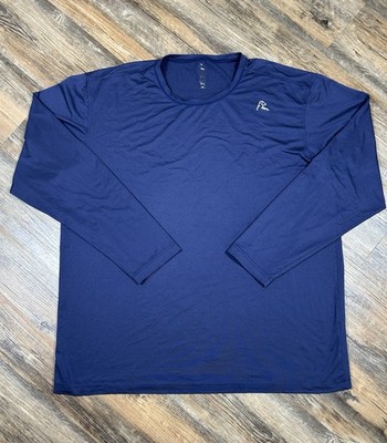 Rhoback T Shirt Men's 3XL Blue Long Sleeve Performance Stretch Blitz Tech