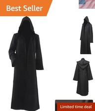 Men's Cosplay Cloak Robe Costume Halloween Tunic Hooded Uniform