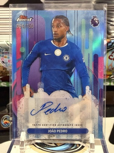 2026 Topps Finest Joao Pedro Blue Refractor Autograph /150 Chelsea TZ