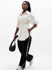 Athleta Black MVP Button Down, Large NWT-SALE FRRESHIP