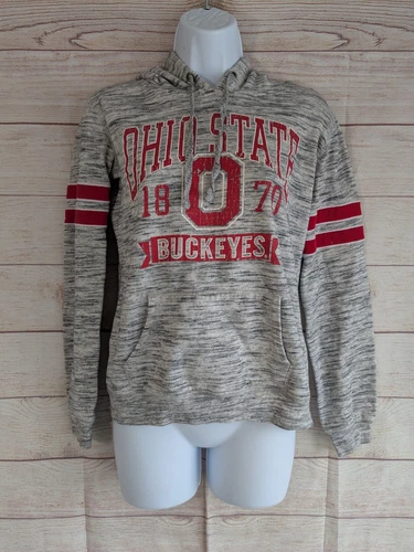 VETEMENTS Felpa con cappuccio Ohio State Buckeyes donna piccola Varsity abbigliamento autentico stampa grafica