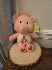 Care Bears 8" Plush stuffed Lotsa Heart Elephant 2004 play along Vintage w tags