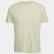 Valentino Mint Green Logo Applique Jersey TShirt M