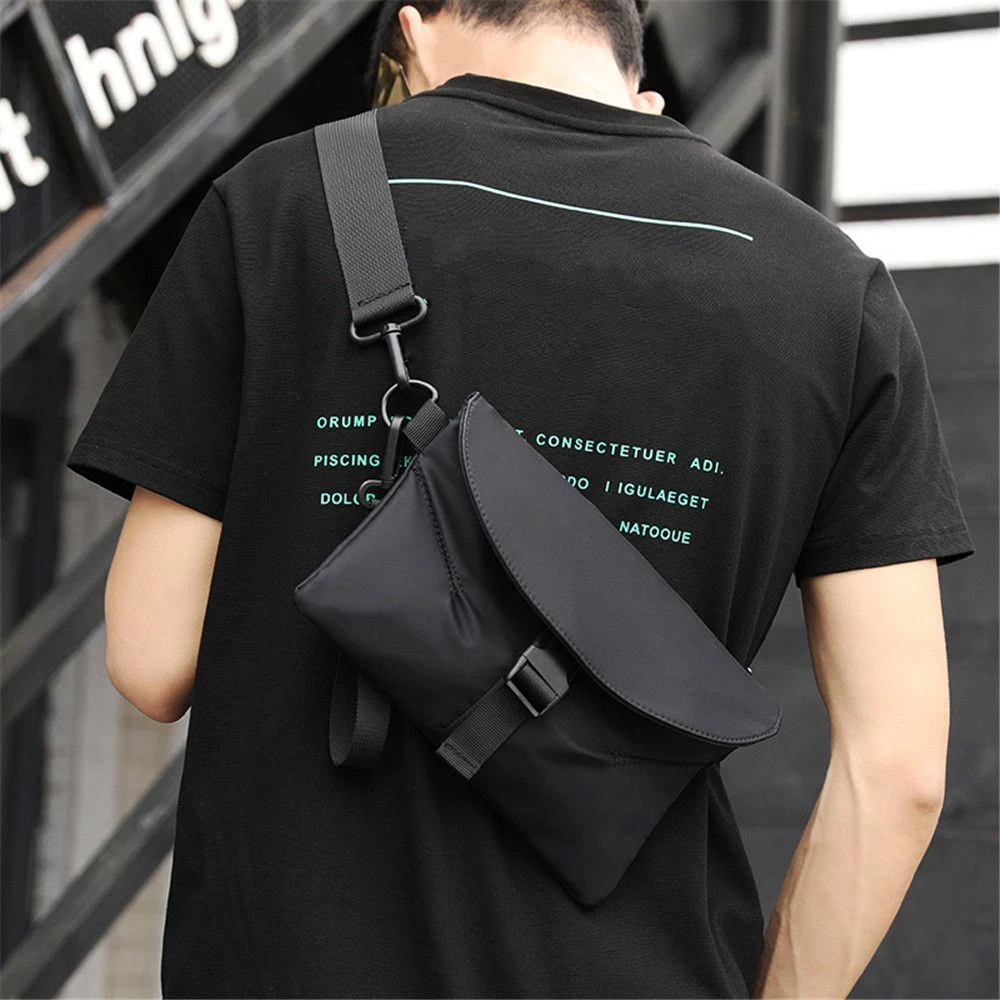 Solid Color Phone Pouch Belt Pouch Shoulder Bag Crossbody Bags Men Handbag