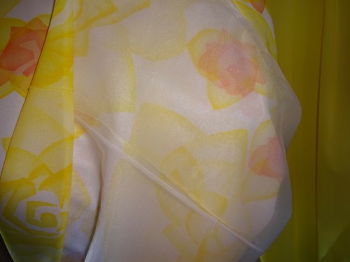 Vintage 1960s Vanity Fair Pajamas Set Pants Top 34 M White Yellow Flowers Nylon - Afbeelding 6 van 7