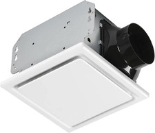 Homewerks 7140-110 110 CFM Ceiling Mount Bathroom Exhaust Fan, 2.5 Sones, White