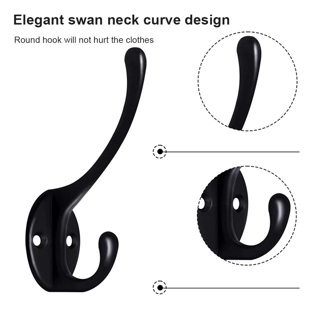 Bag Back Door Coat Hook Zinc Alloy Vintage Design With Screws Clothes