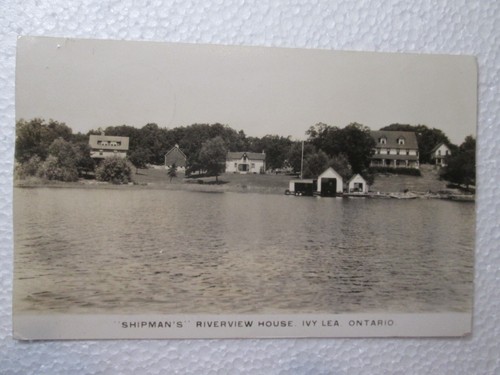 Cartolina d'epoca foto reale 1941 Shipman's Riverview House Ivy Lea Ontario Canada - Foto 1 di 3