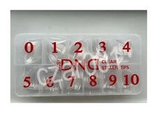 DND Natural, Natural or Clear Sillito -Nail Tips SIZE 0-10 (550 pcs) -You Choose