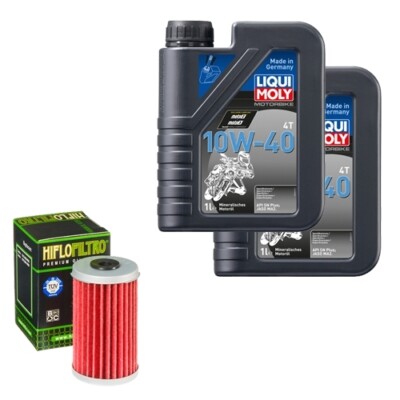 HiFlo Ölfilter Set LM 10W-40 2L für Daelim VL 125 Daystar Gussrad VL125FK Bj.01