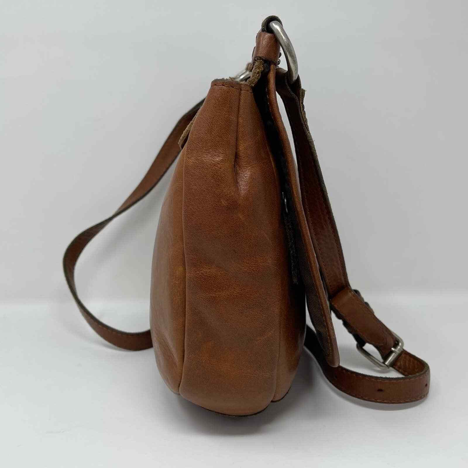 Frye Lucy Crossbody Purse Brown Leather Gem