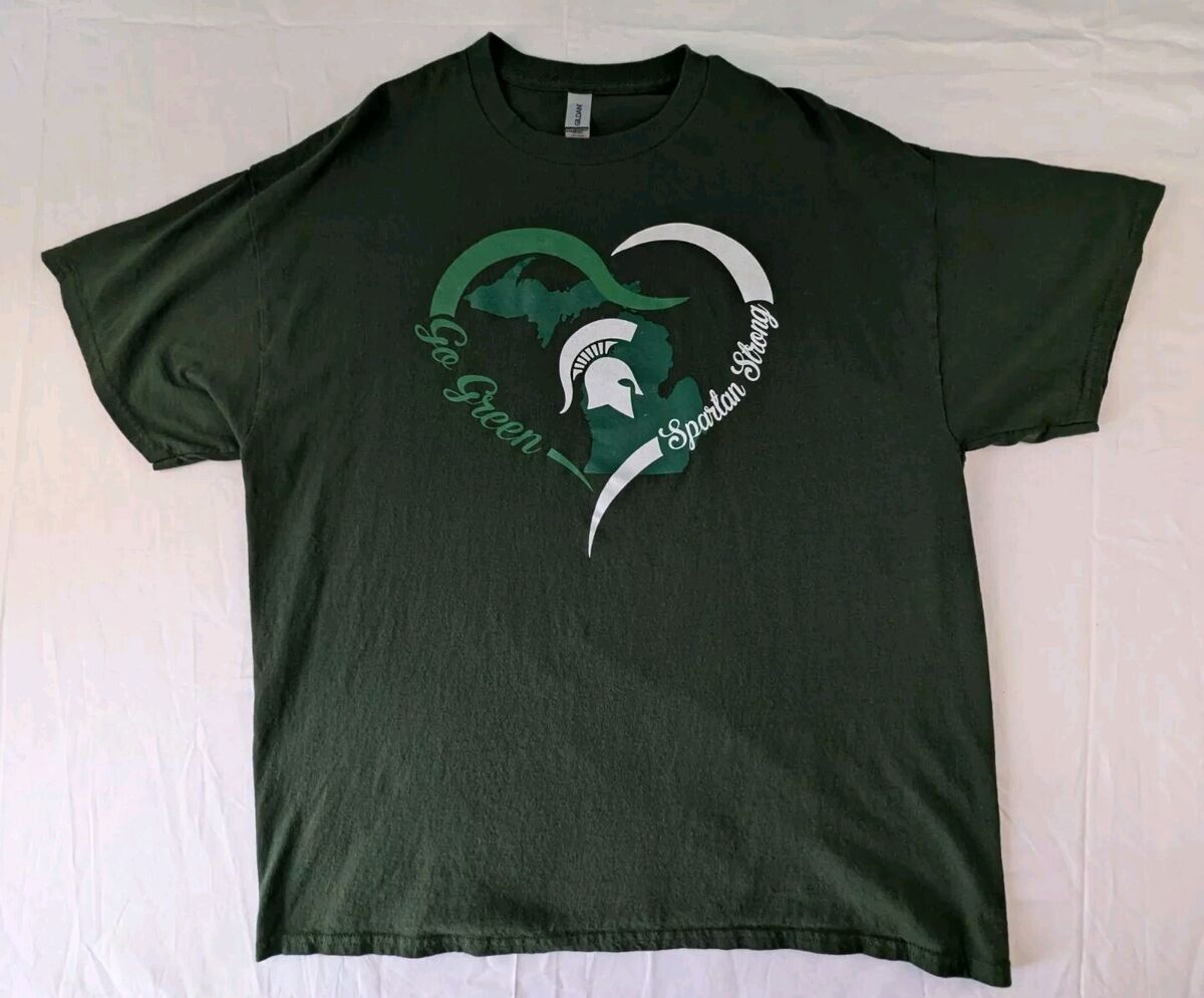 Michigan State Spartans Half Heart T-Shirt - Apparel Michigan State Spartans Half Heart T-Shirt - Apparel