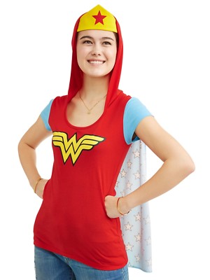 DC Comics Wonder Woman Halloween Costume T Shirt Top XL Hoodie
