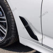 Gloss Black Side Fender Vent Cover Trim For 18-23 BMW G30 G31 530e 540i M550i
