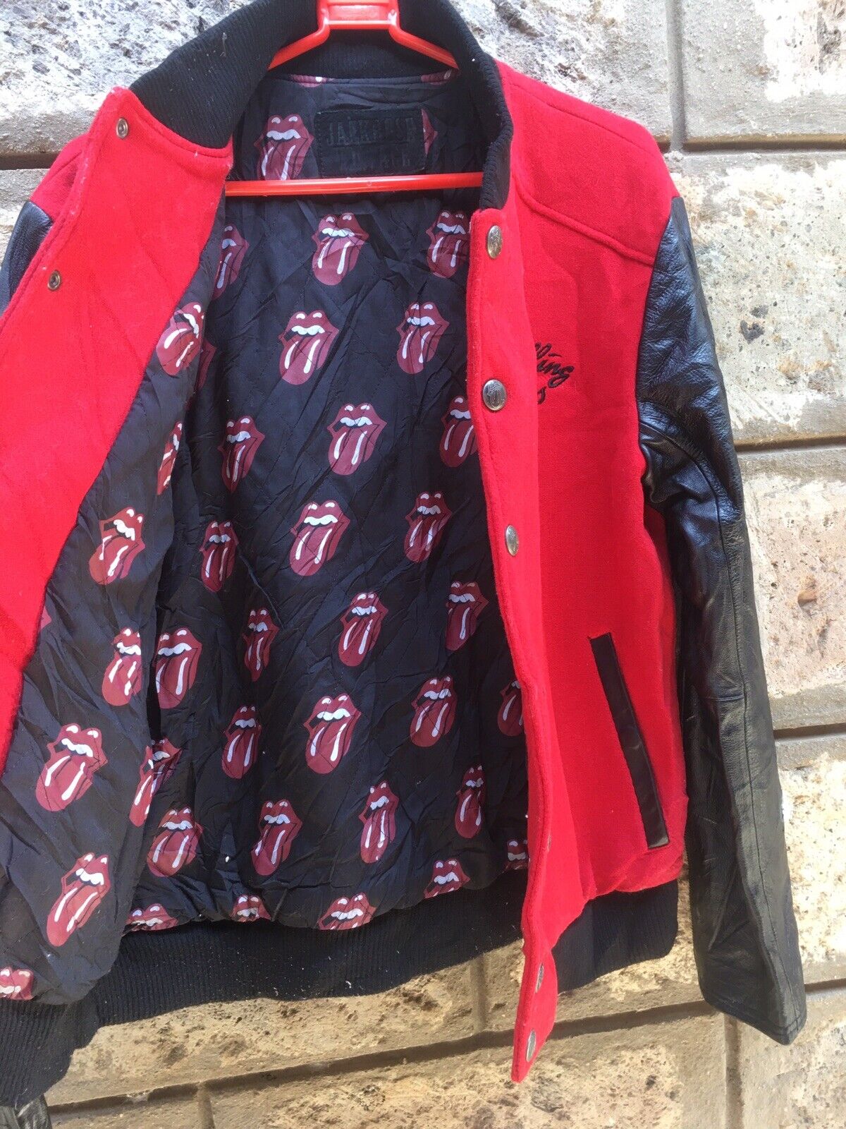 Jackrose Vintage X Rolling Stones Red /Black Riding WOMENS Varsity