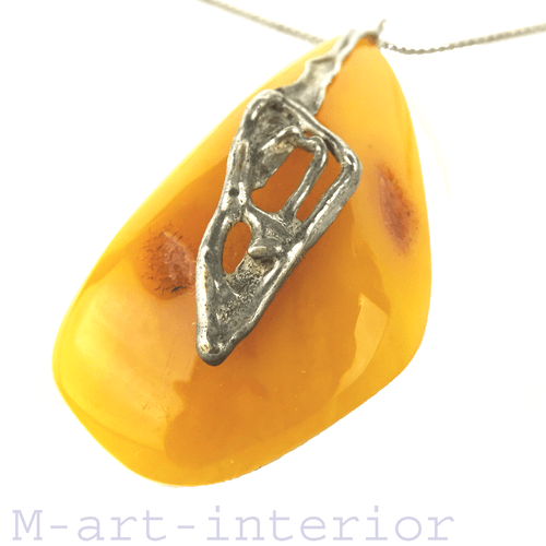 Wertvoller Bernstein Silber Anhänger 6,5 cm mit Kette Real Baltic Amber Pendant - Bild 4 von 13