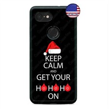 Google Pixel 3 3XL 2XL Keep Calm Funny Quote Christmas Santa Custom Case Cover