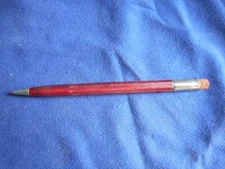 4178   VINT TRANSLUCENT  RED SCRIPTO   MECH PENCIL  FUNCTIONS  ERASER