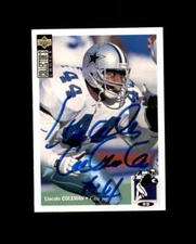 Lincoln Coleman Hand Signed 1994 Upper Deck Collectors Choice Dallas Cowboys Aut