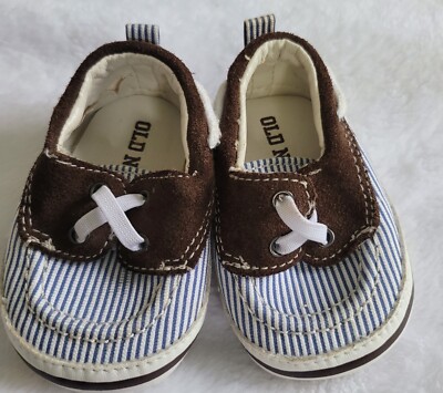 Old Navy Baby Boy Boat Soft Soled Shoes Size (0-3 Months)