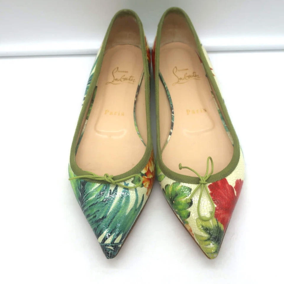 Christian Louboutin Solasofia Pisos Hawaii Estampado Floral Cuero Talla 36 Foto 3 de 4