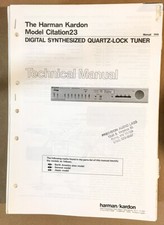 Harman Kardon Citation 23 Tuner Service Manual Original 1
