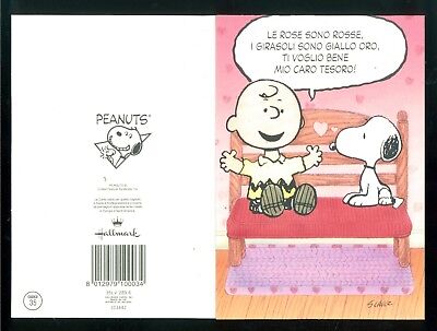 Peanuts Schulz Snoopy Charlie Brown Biglietto Auguri Gift Card Hallmark Anni 80 Ebay