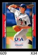 1-2010 UPPER DECK USA BASEBALL PARKER FRENCH ROCKIES SP QTY ONLY 6000 SET MADE
