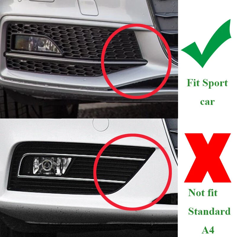 Right Passenger Side Front W/Chrome Fog Light Grille For AUDI A4 S-Line S4 13-16 Foto 2 de 4