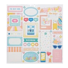 American Crafts Obed Marshall, Fantastico Collection Chipboard Stickers - 3 Pk.