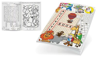 AKTIVITÄTSBUCH KINDER A4 AUSMALEN LERNEN SCHREIBEN SPASS SPIELEN AKTIVITÄT