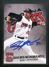 2014 Carolina Mudcats SHAWN MORIMANDO Signed Card autograph auto INDIANS