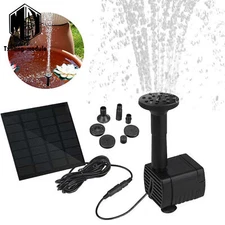 Solar Fountain Water Pump Panel Garden Pond Pool Submersible Watering Kit A2TM