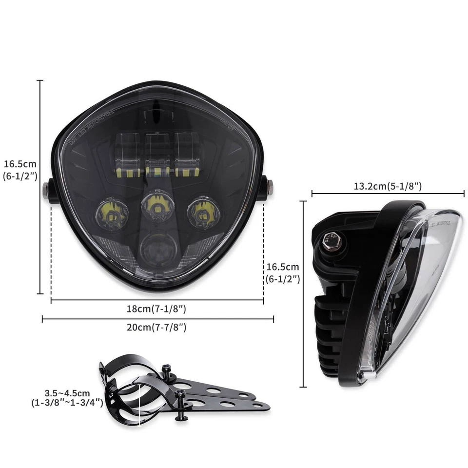 7" inch LED Projector Hi/Lo Headlight For Suzuki Boulevard C50 C90 M50 M90 M109R - Image 3 of 4