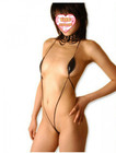 Women Sexy Sling Bikini Extreme Micro G String Thong PU Lingerie Bra One Piece