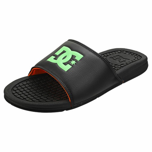 DC Shoes Bolsa Para Hombre Negro Verde Sintético Diapositiva Sandalias |  eBay