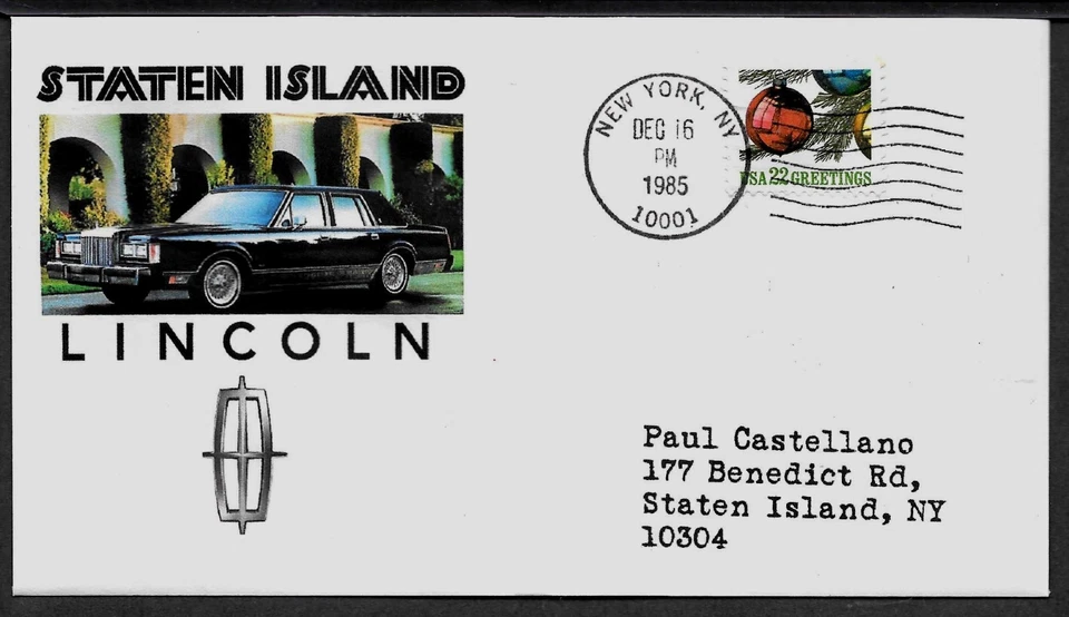 Big Paul Castellano Special Edt Collector's Envelope. Mafia Mob God Father A970