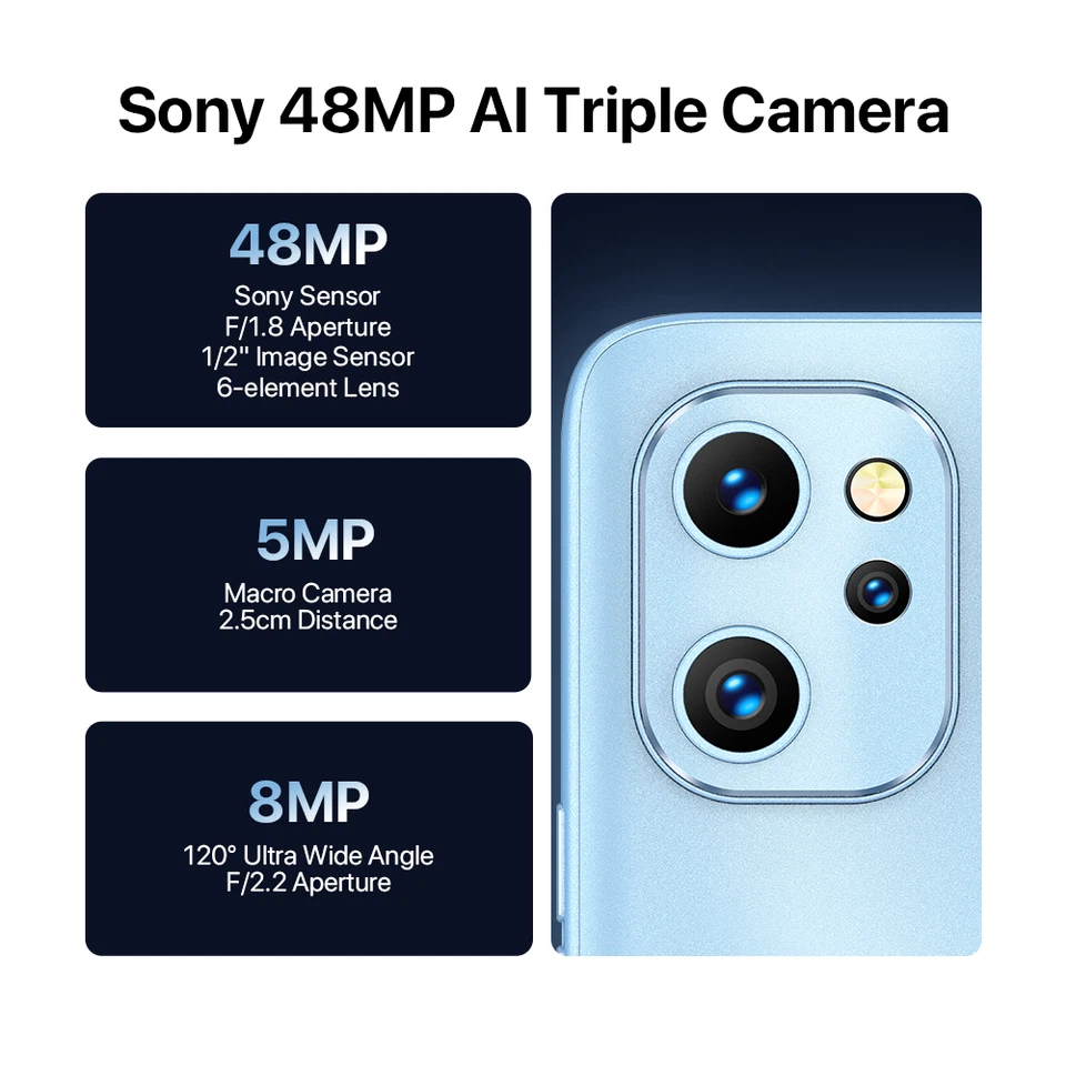 UMIDIGI F3 8GB+128GB 48MP NFC Octa Core 5150mAh Unlocked Android Smartphone New - Image 4 of 4