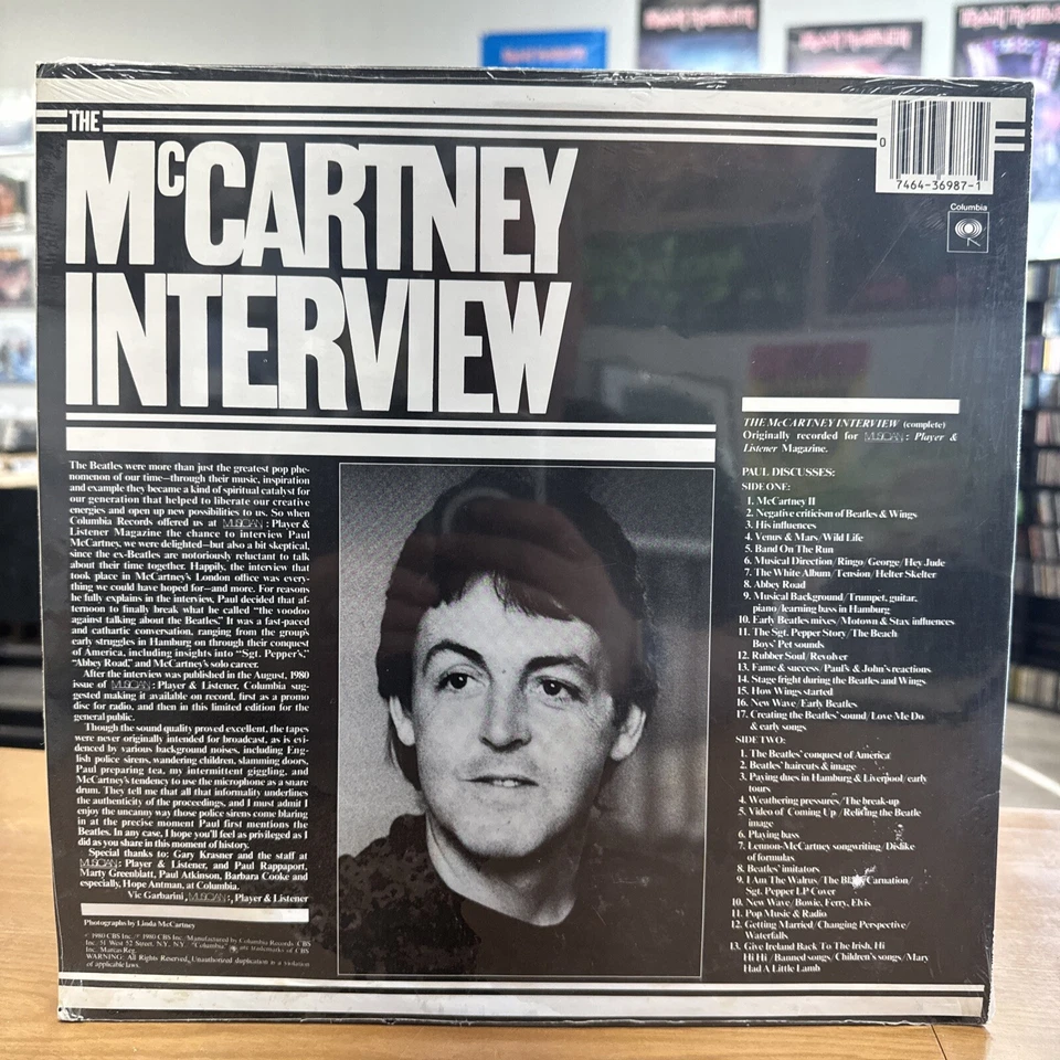 PAUL MCCARTNEY The Interview LP VINYL Record SEALED NEW OLD STOCK Non Music - Image 2 of 2
