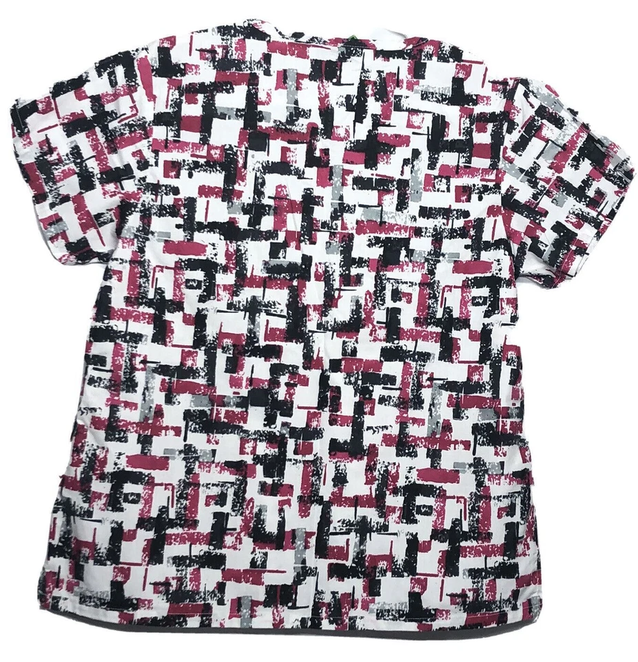 Womens Bonita Scrubs Size Small Uniform Top Multicolored - Image 2 of 4
