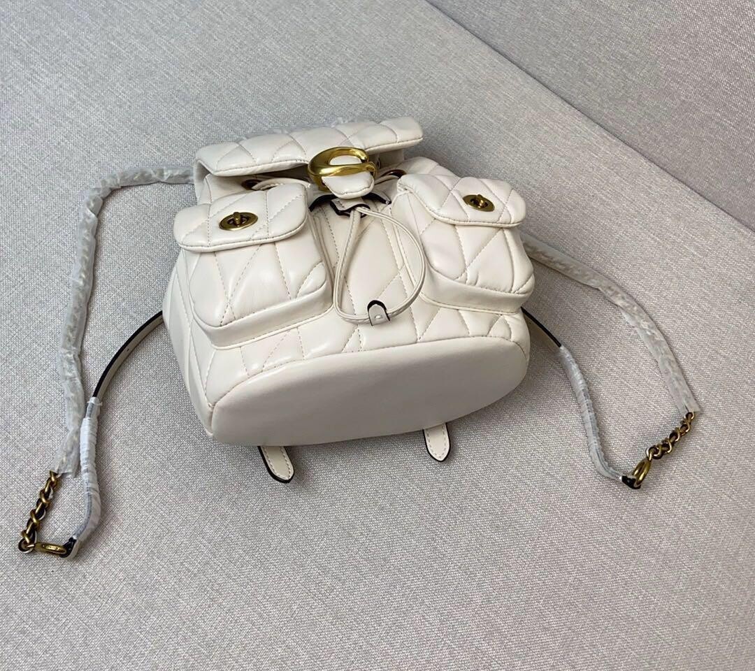 COACH Tabby Quilted Backpack Chalk CU076 Outlet NEW | eBay
