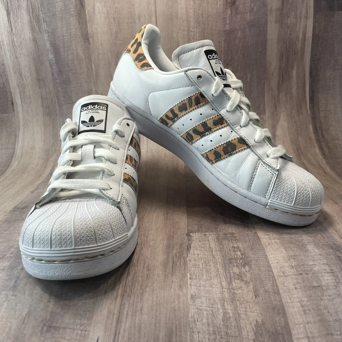 Adidas shell toe leopard print sale