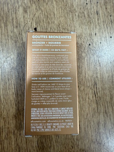 e.l.f. SKIN Bronzing Drops, Liquid Bronzer 3 For Face & Skin, Copper Gold - Picture 3 of 5