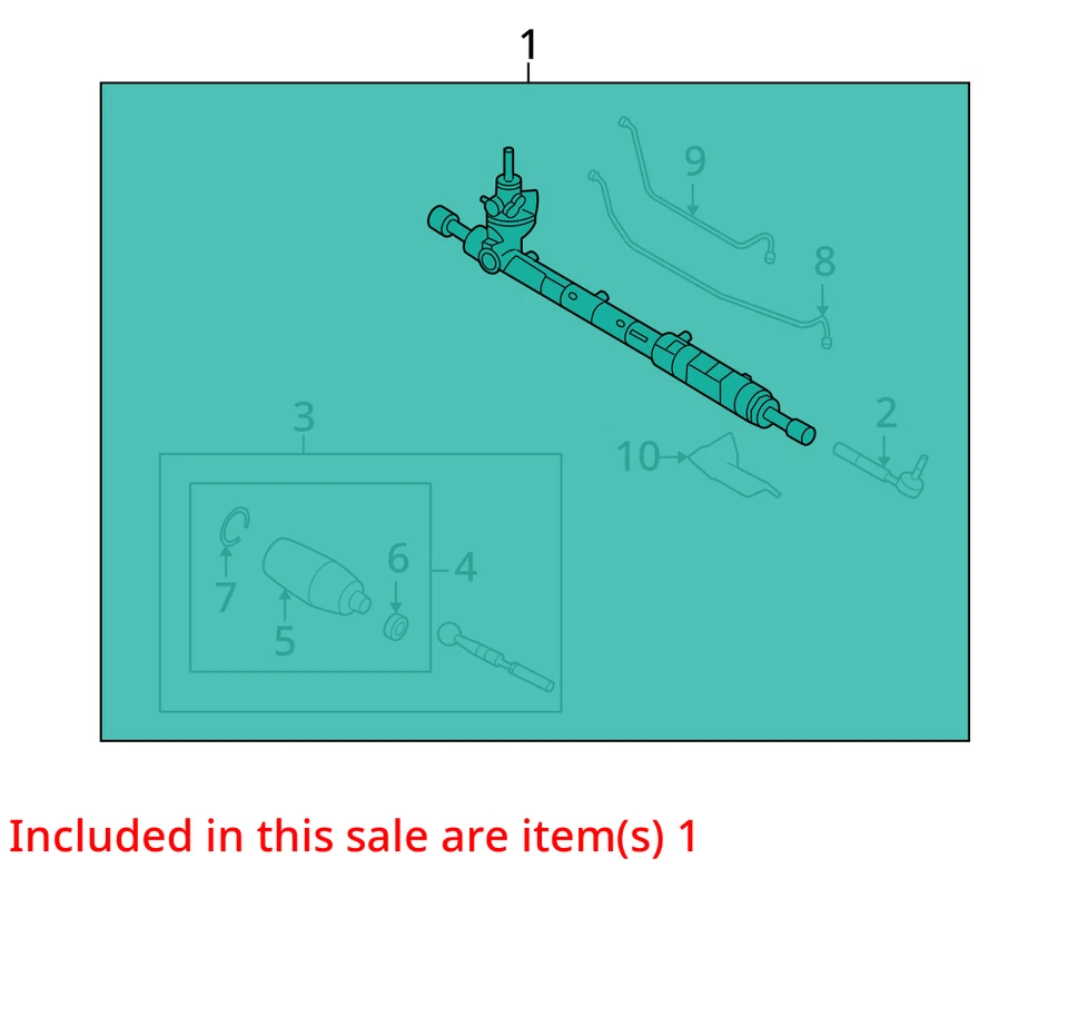 Steering Gear/Rack Power Rack And Pinion Fits 06-09 FUSION 834933 Foto 2 de 4